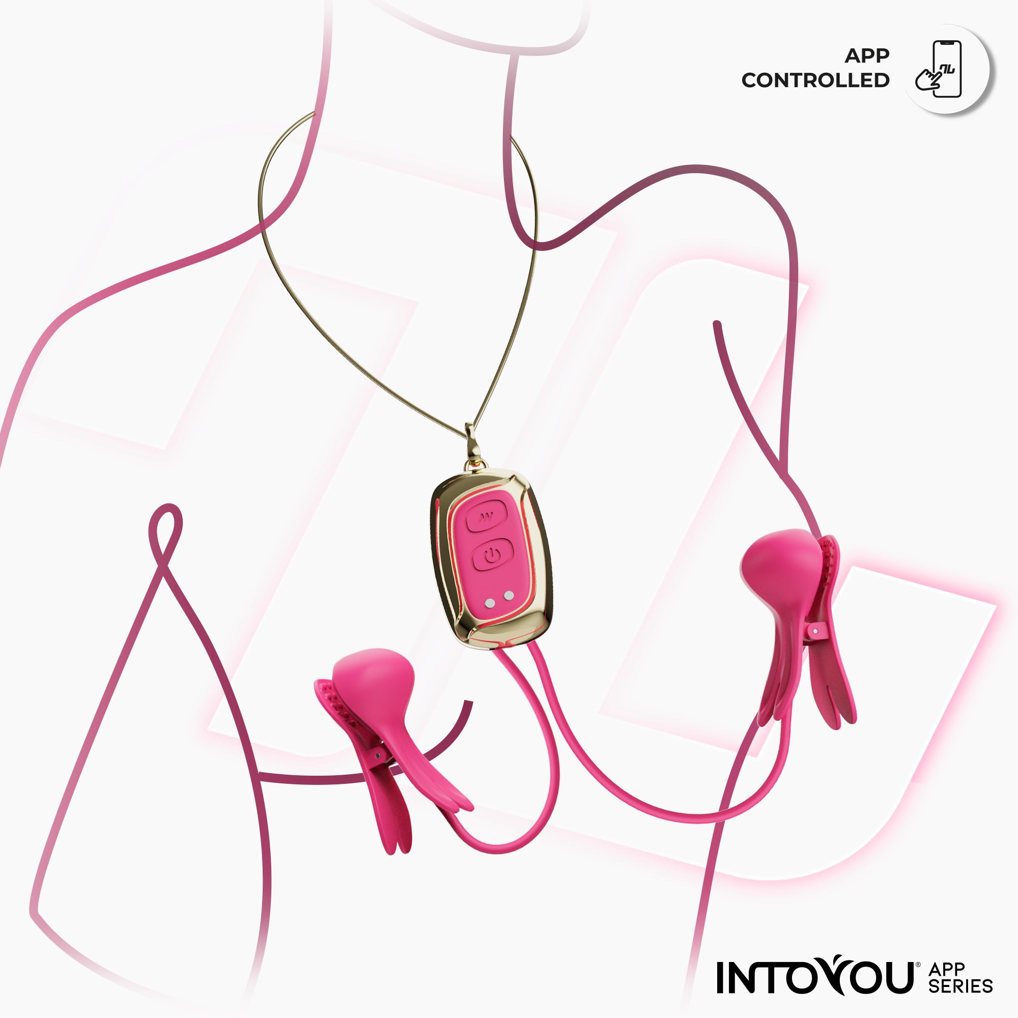 Tickly Pinces à Tétons avec Vibrations, Contrôle et Collier via l'App