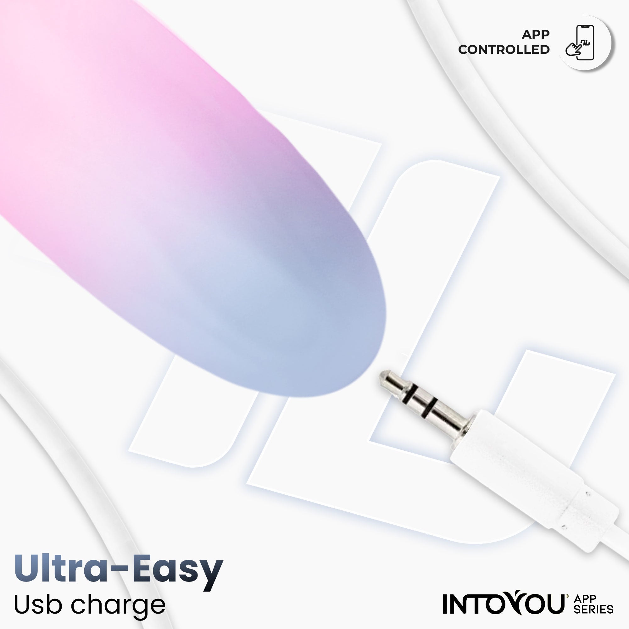 Huevo Silicona Doble Capa con APP Azul/Rosa
