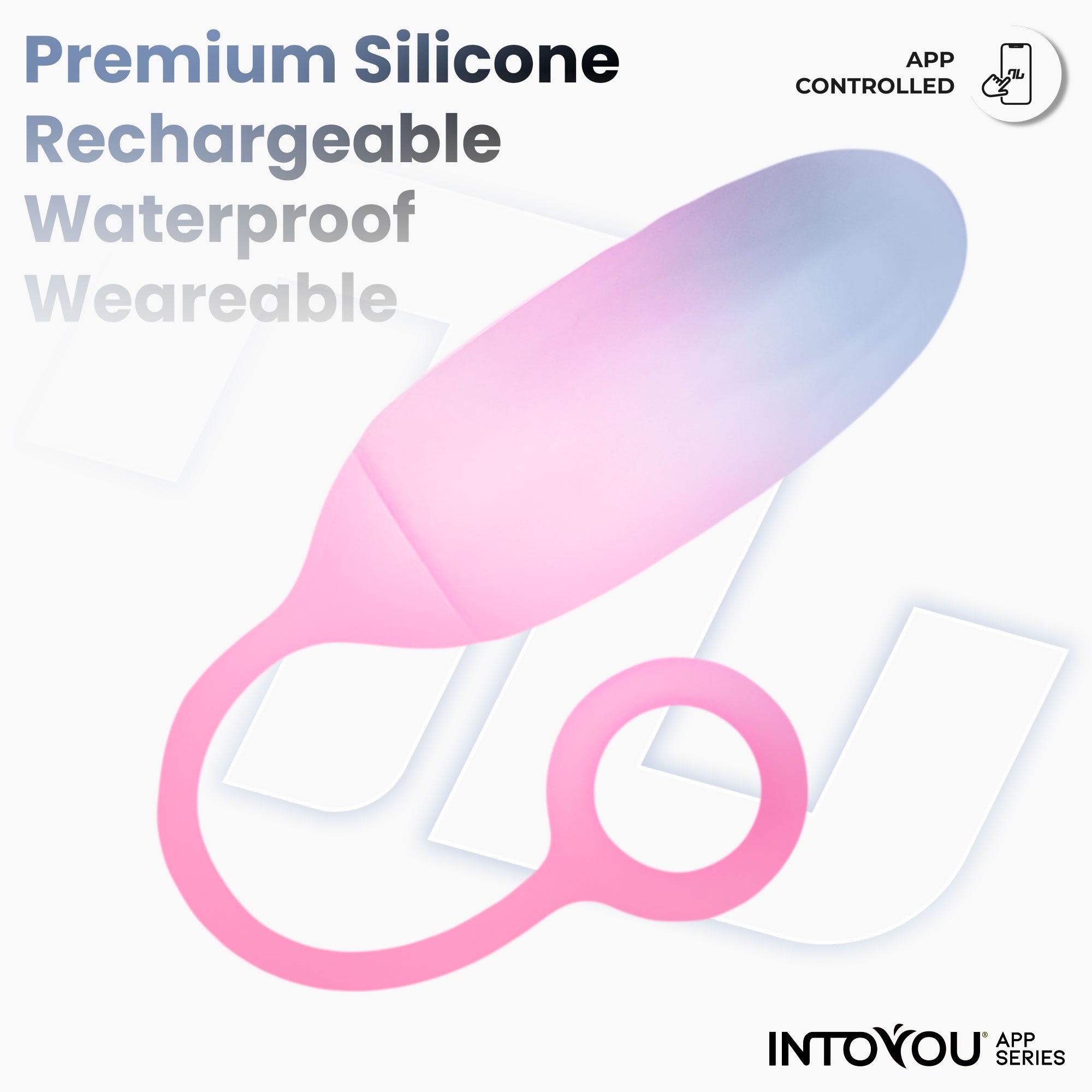 Huevo Silicona Doble Capa con APP Azul/Rosa