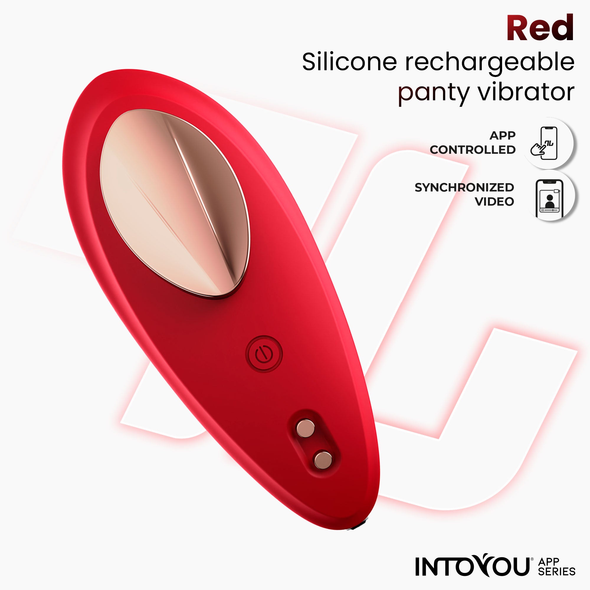 Vibromasseur culotte avec APP Silicone Rouge
