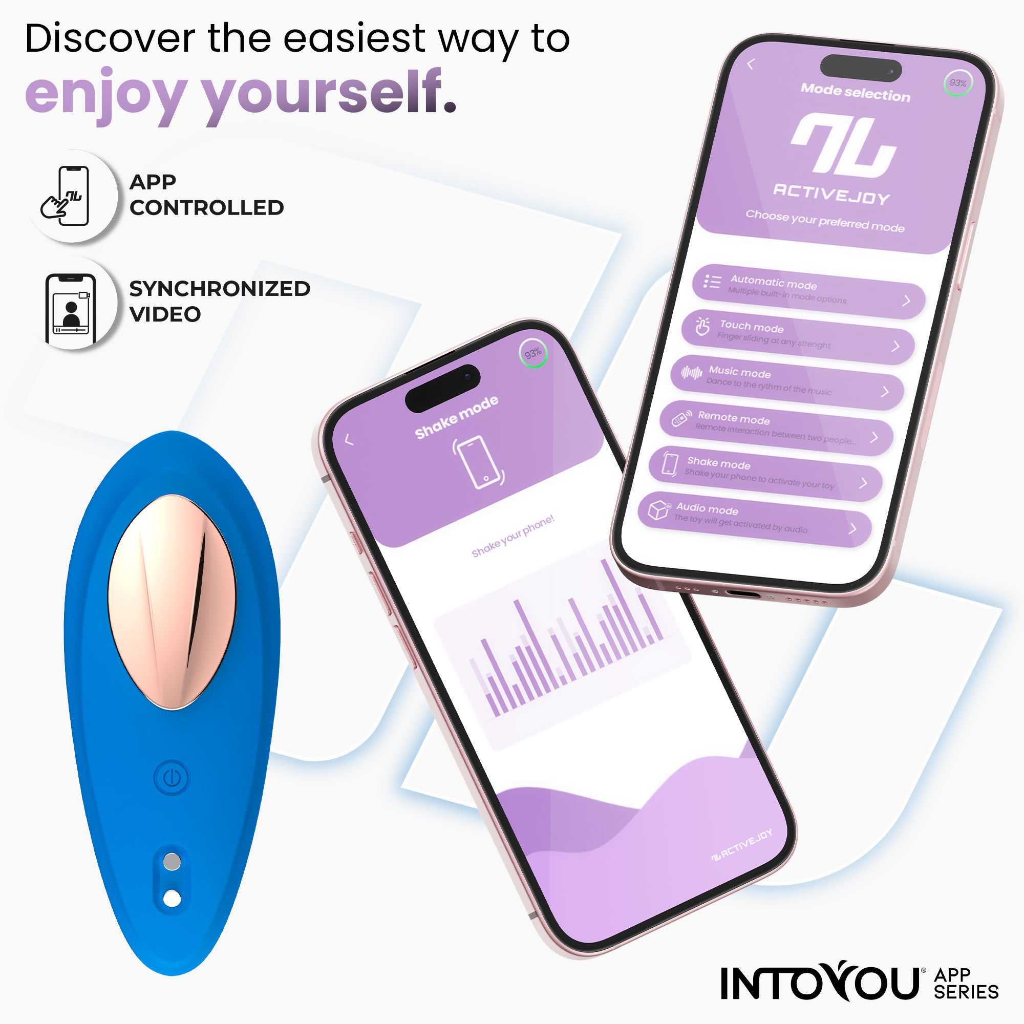 INTOYOU APP SERIES Panties Vibrator with APP, Blue Silicone