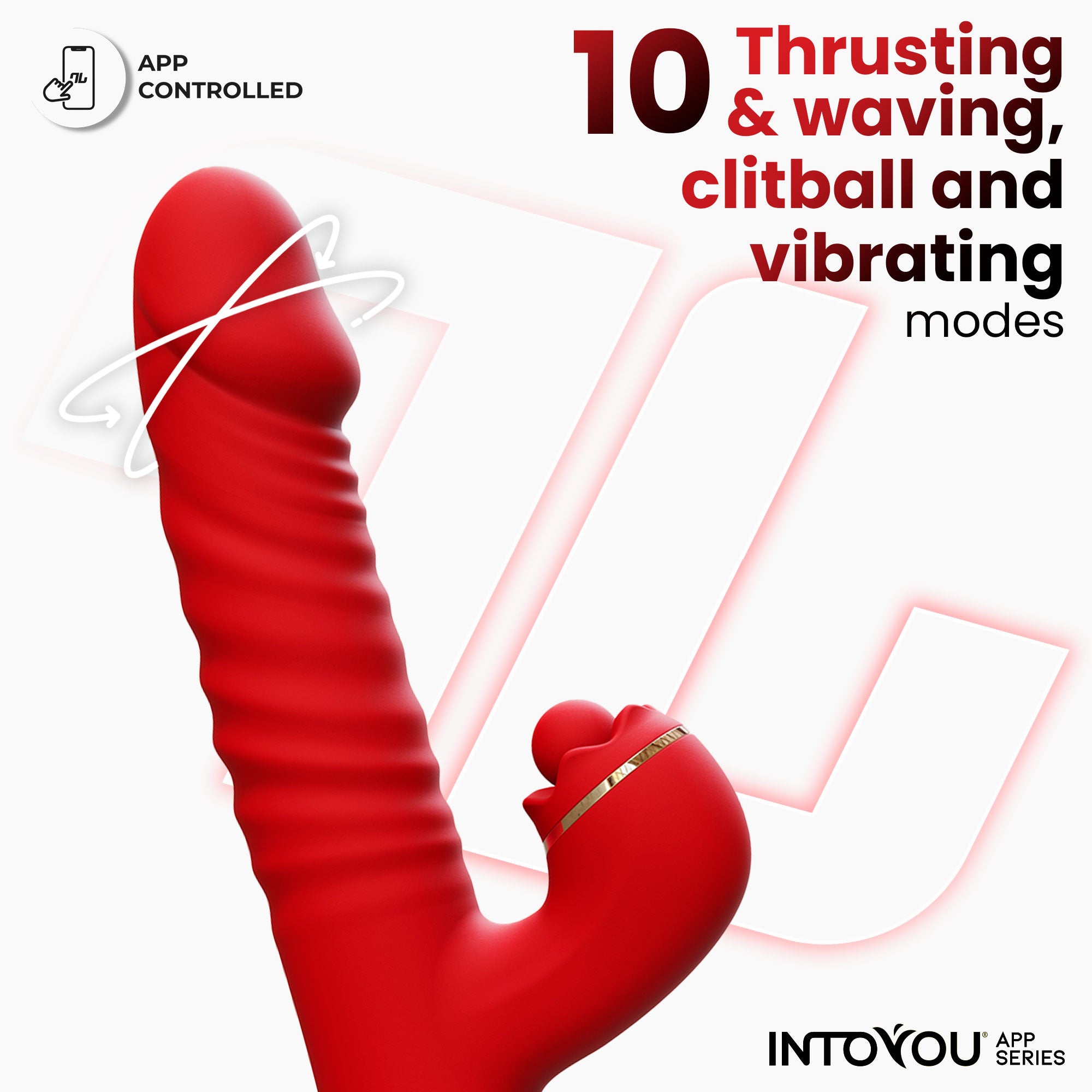 Ascen Vibrador con Thrusting y Waving y APP USB Magnético