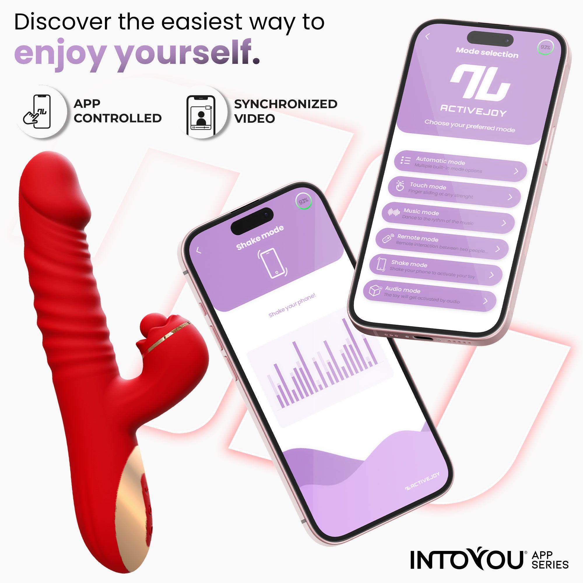 Ascen Vibrador con Thrusting y Waving y APP USB Magnético