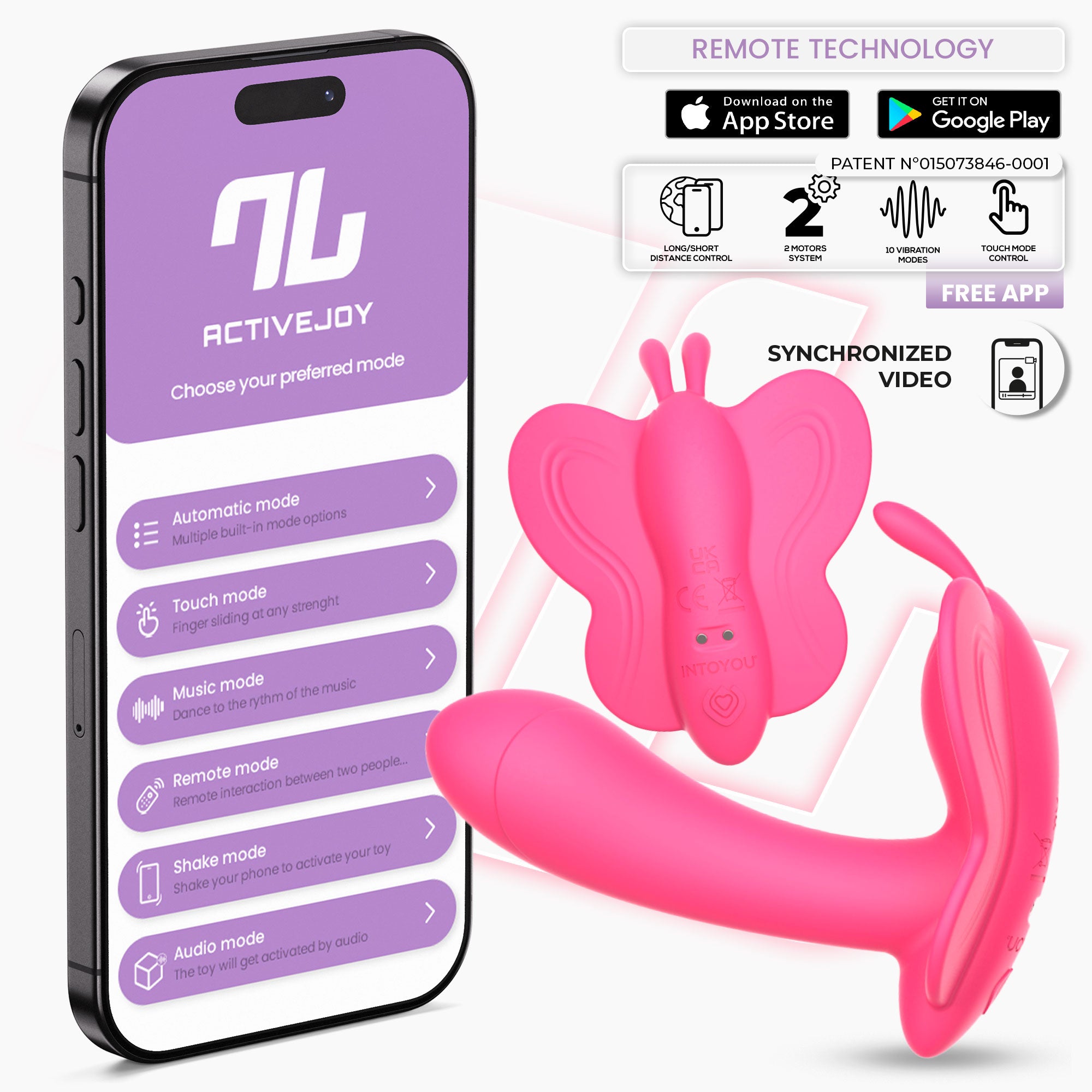 Wingy Estimulador Mariposa con APP Rosa melocotón
