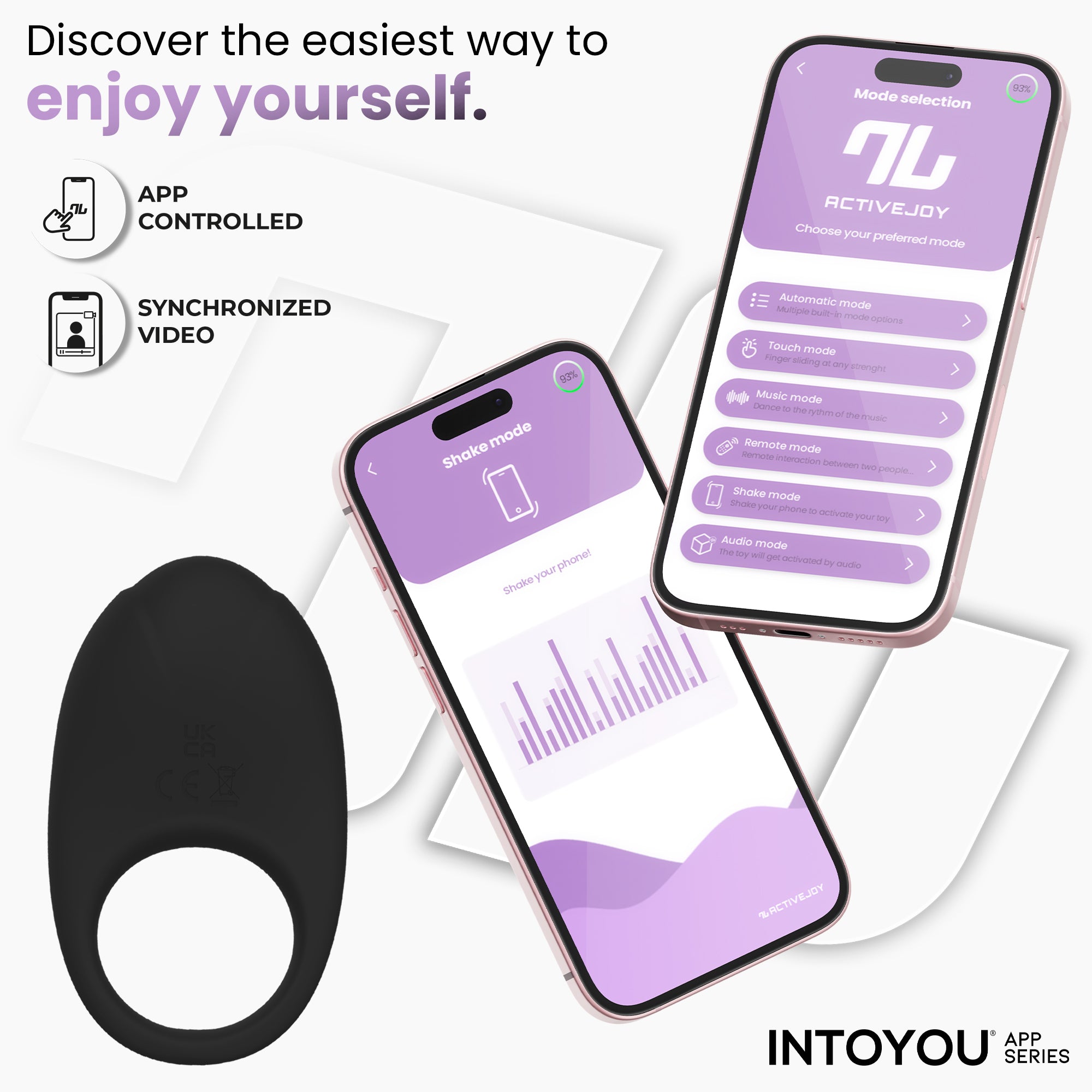 Ringo Anneau Vibrant avec APP Unibody Noir