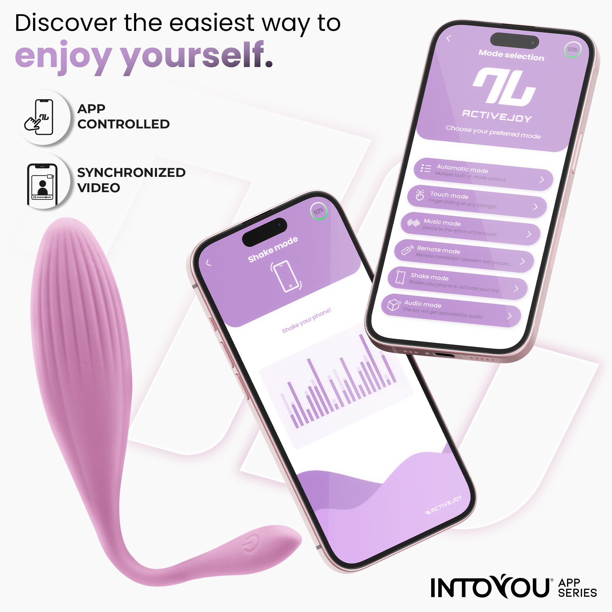 INTOYOU APP SERIES Vibrating Egg with Internal Balls with Rotation and USB APP