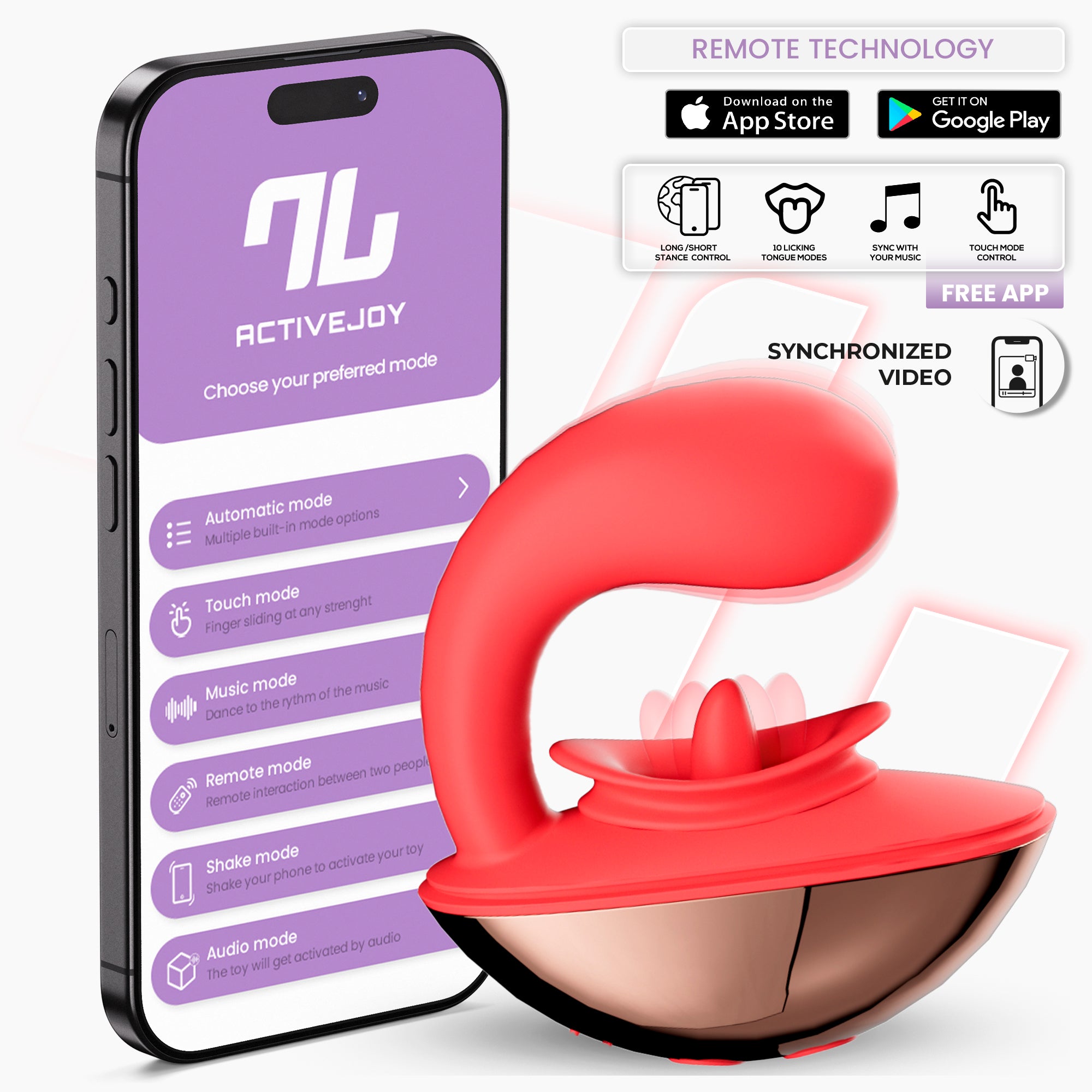 Rondy Estimulador con Vibración y Lengua con App