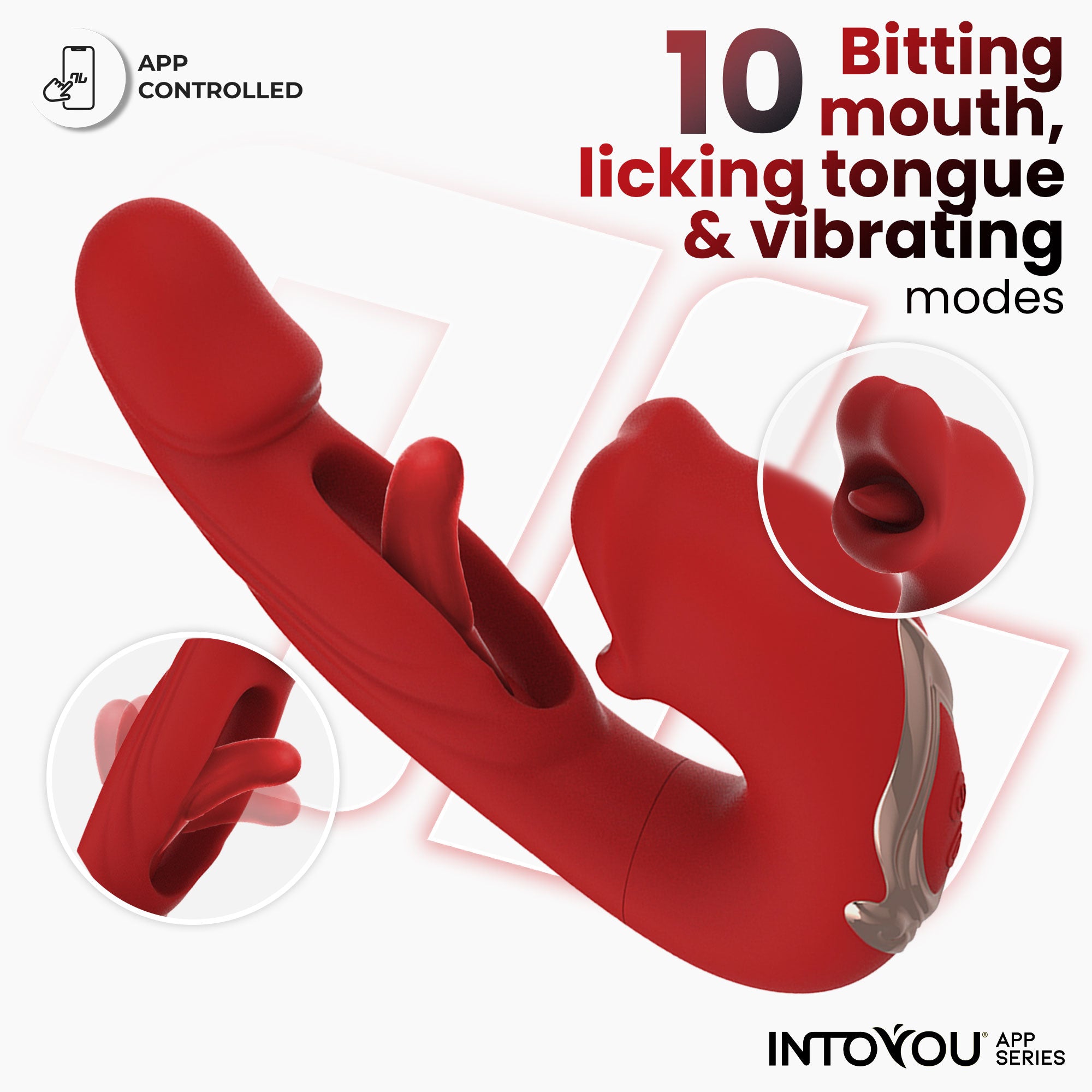 Mouty Vibrador Función Mordisqueo y Flipping con App