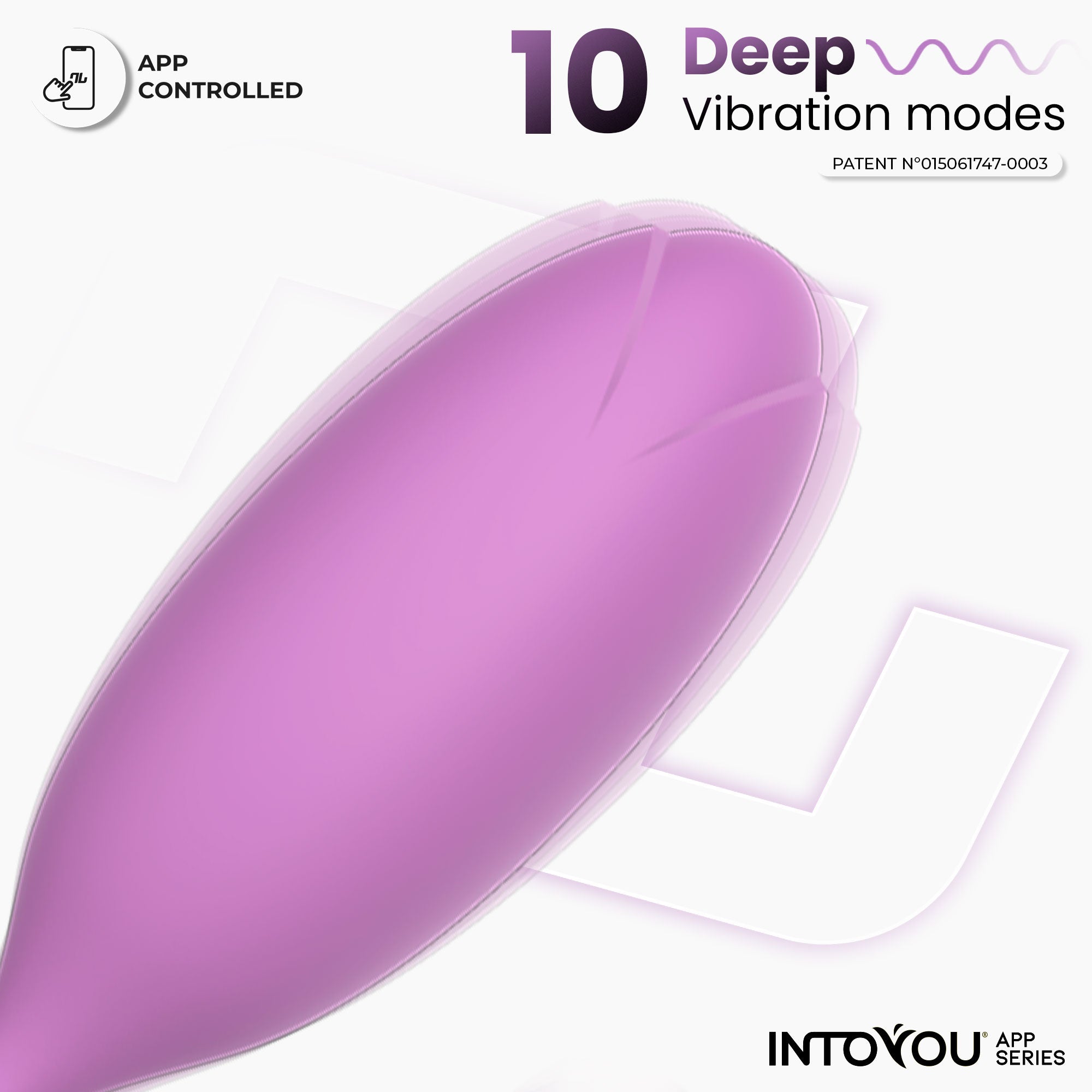 Logan Huevo Vibrador con APP Silicona Unibody Púrpura