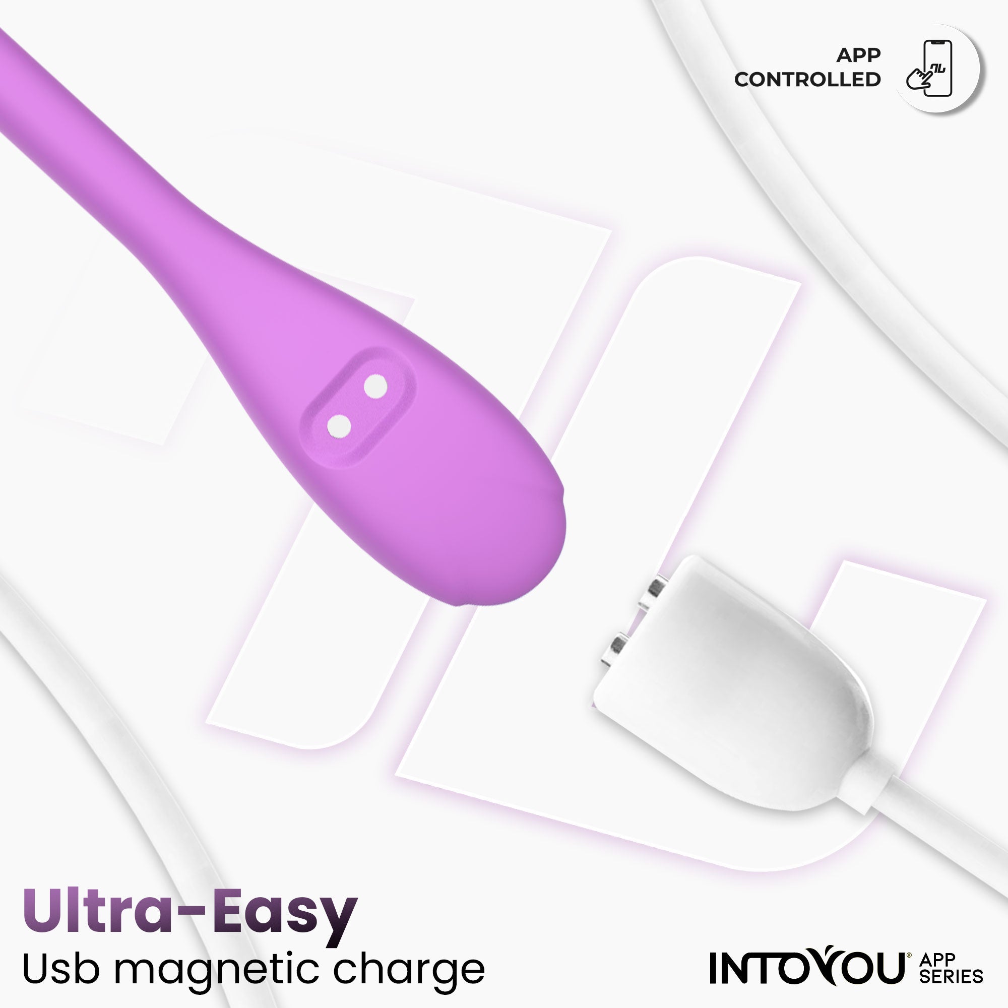INTOYOU APP SERIES Logan Vibrating Egg with APP Silicone Unibody Purple