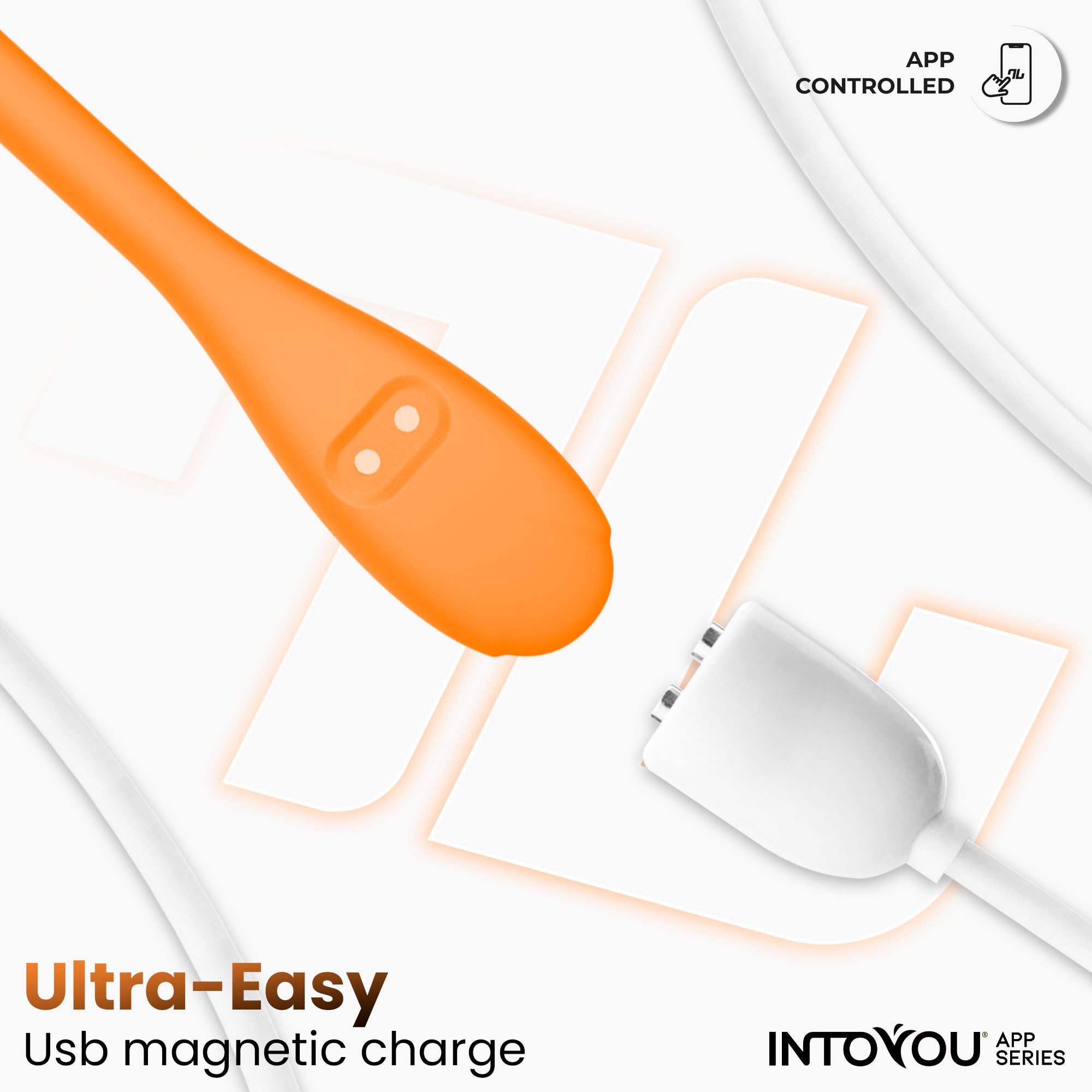 INTOYOU APP SERIES Logan Vibrating Egg with APP Silicone Unibody Orange