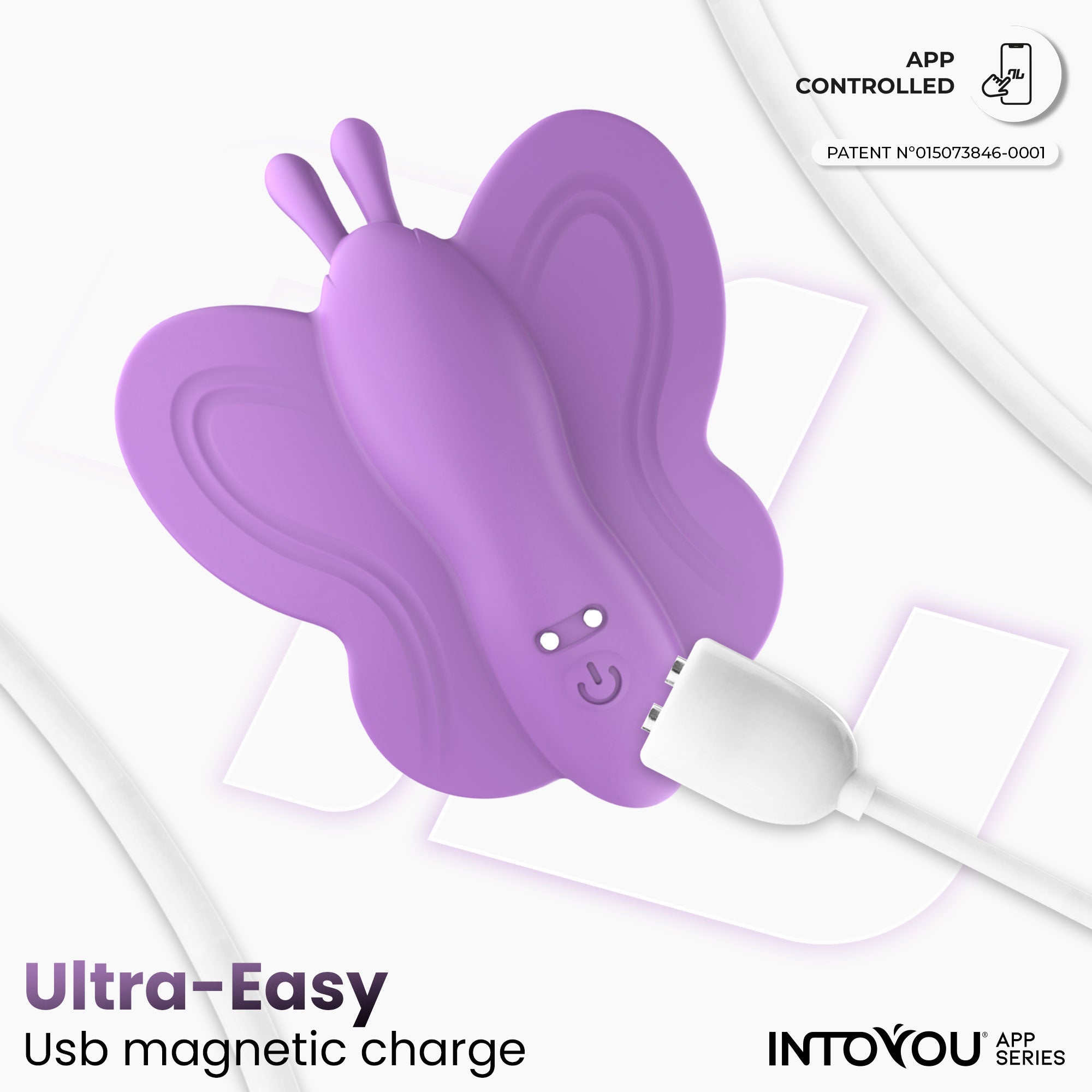 INTOYOU APP SERIES Wingy Butterfly Stimulator with App Lavender