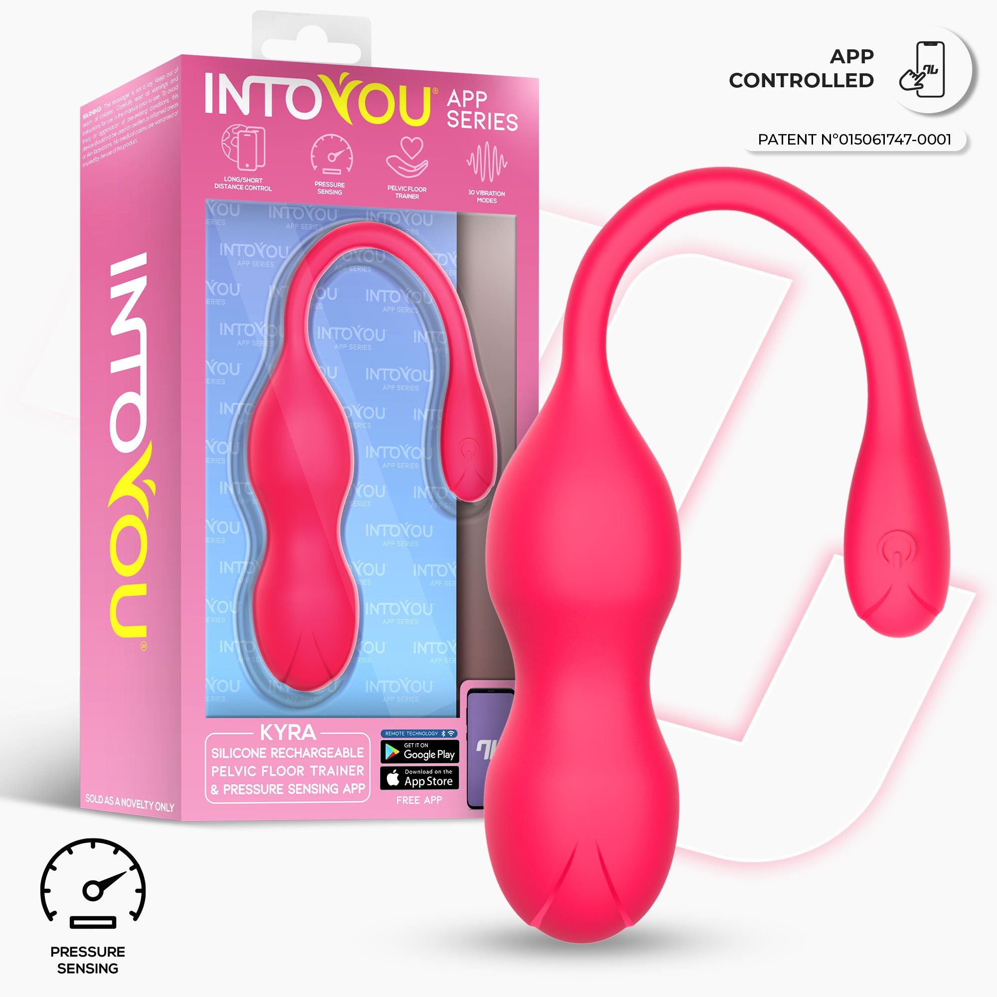 INTOYOU APP SERIES Kyra Pelvic Floor Trainer with Pressure Sensor and App