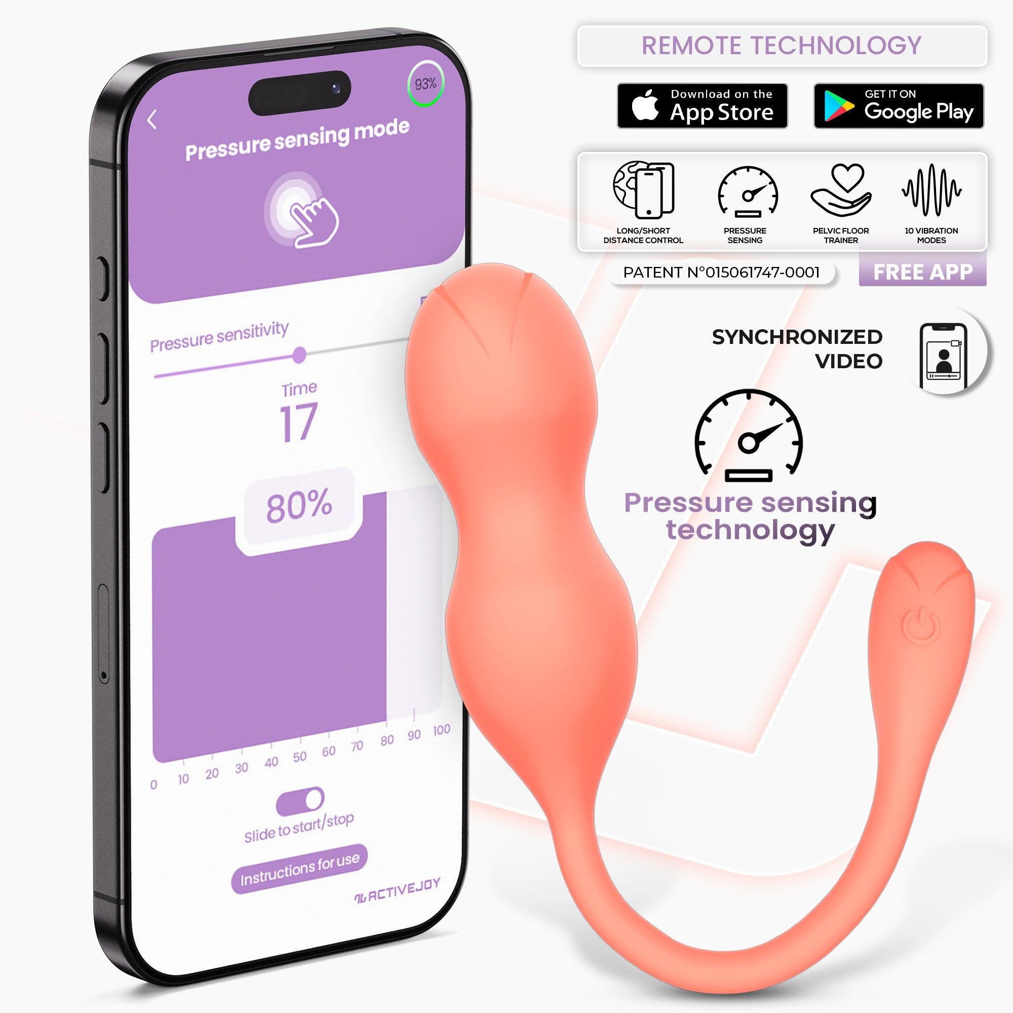 INTOYOU APP SERIES Kyra Pelvic Floor Trainer with Pressure Sensor and APP