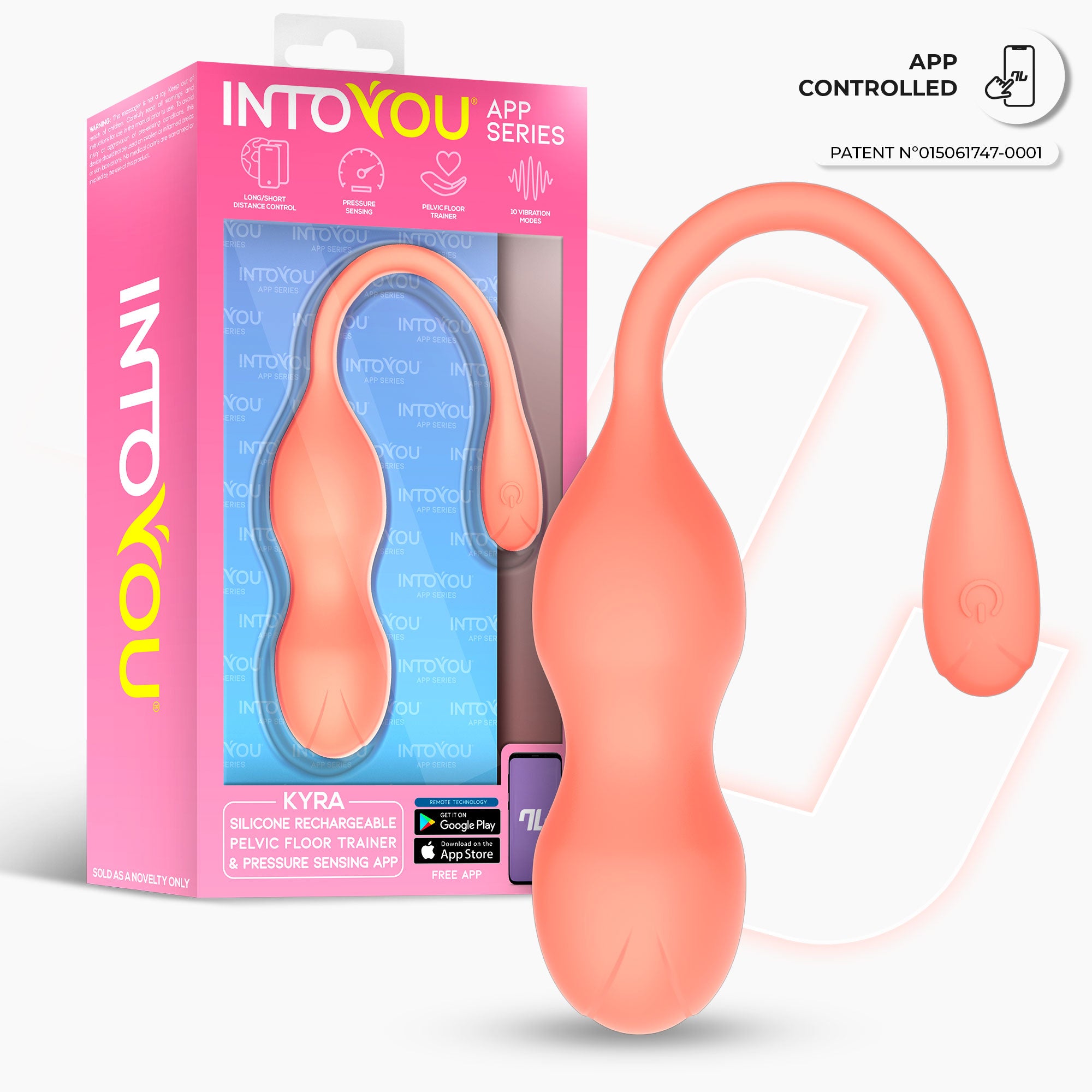 INTOYOU APP SERIES Kyra Pelvic Floor Trainer with Pressure Sensor and APP