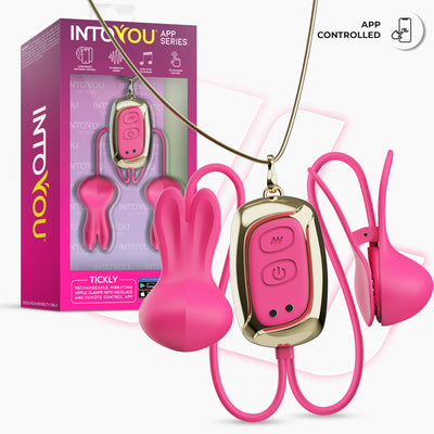 Tickly Pinces à Tétons avec Vibrations, Contrôle et Collier via l'App