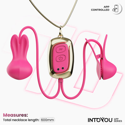 Tickly Pinces à Tétons avec Vibrations, Contrôle et Collier via l'App