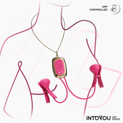 Tickly Pinces à Tétons avec Vibrations, Contrôle et Collier via l'App