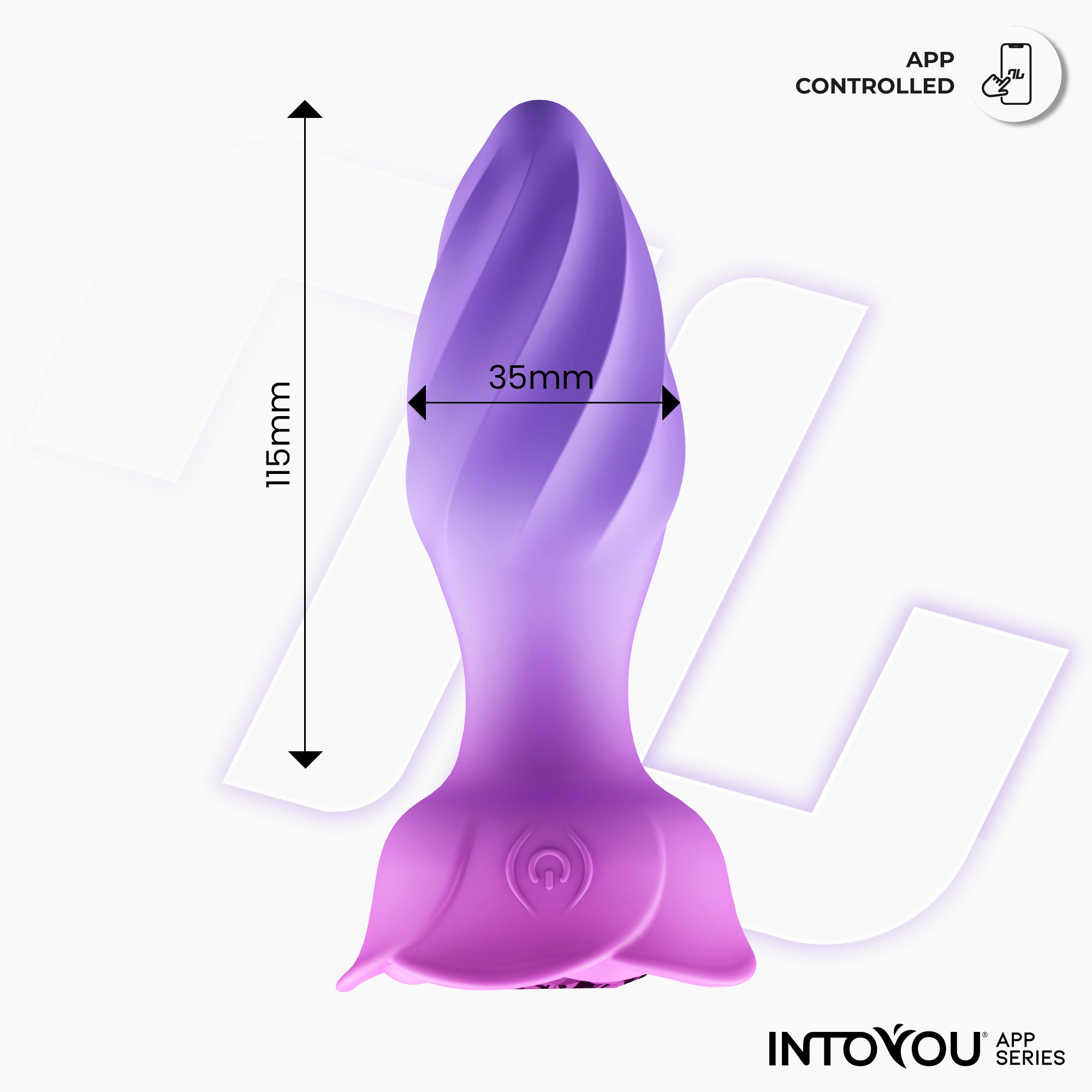 INTOYOU APP SERIES Moxy Anal Plug with 360° Rotation with App