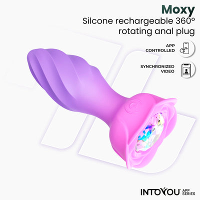 INTOYOU APP SERIES Moxy Anal Plug with 360° Rotation with App