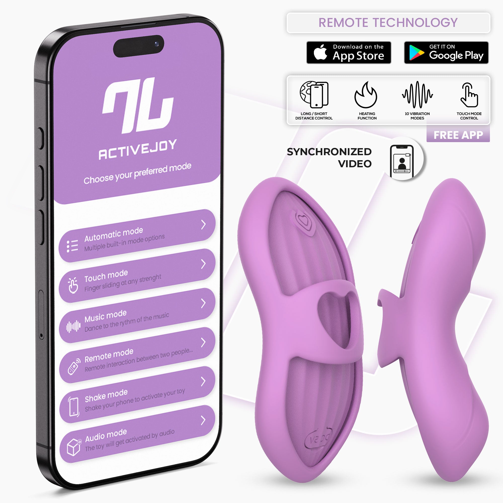 Laia Estimulador de Dedo con Calor y Funda con APP Lavanda