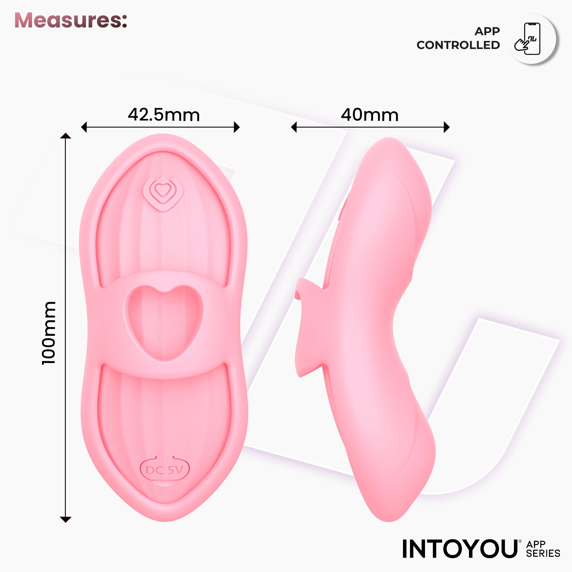 Laia Stimulateur de Doigt avec Chaleur et Housse avec APP Rose