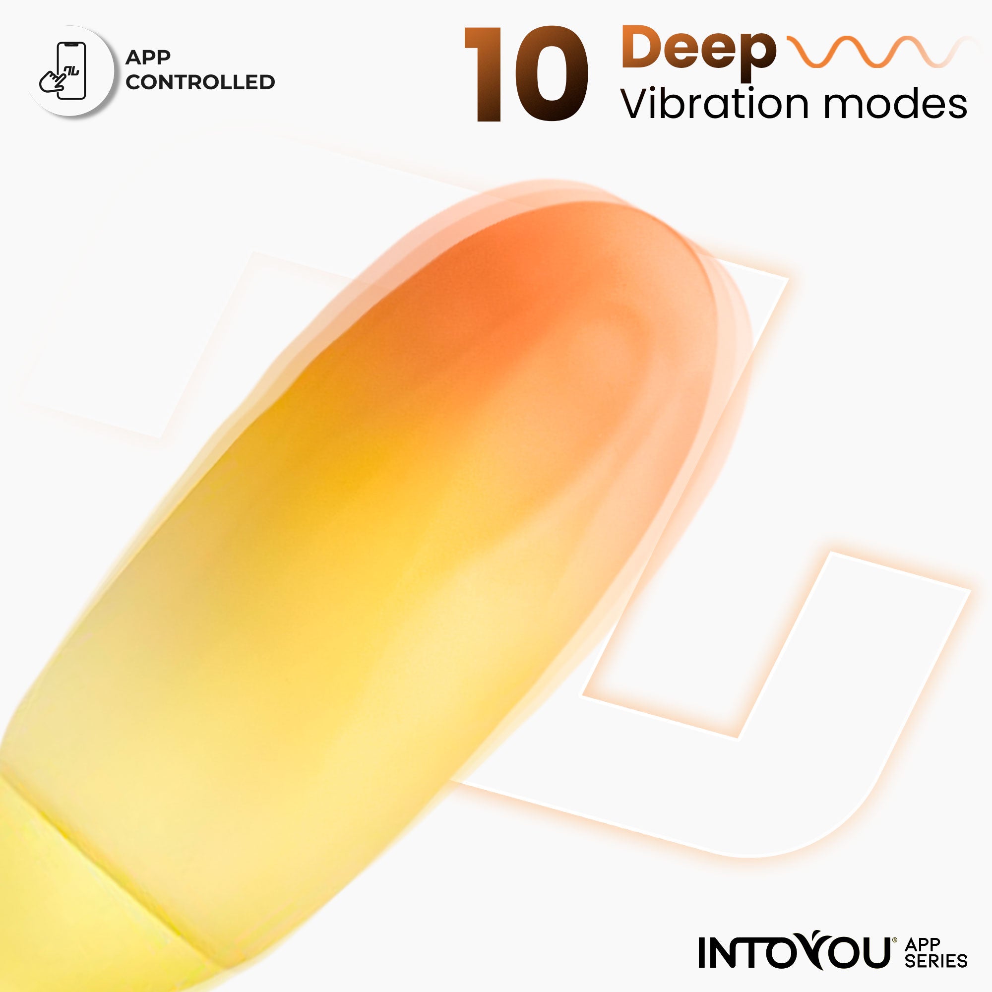 INTOYOU APP SERIES Double Layer Silicone Egg with APP Yellow/Orange