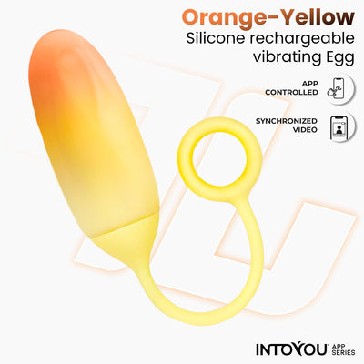 Huevo Silicona Doble Capa con APP Amarillo/Naranja