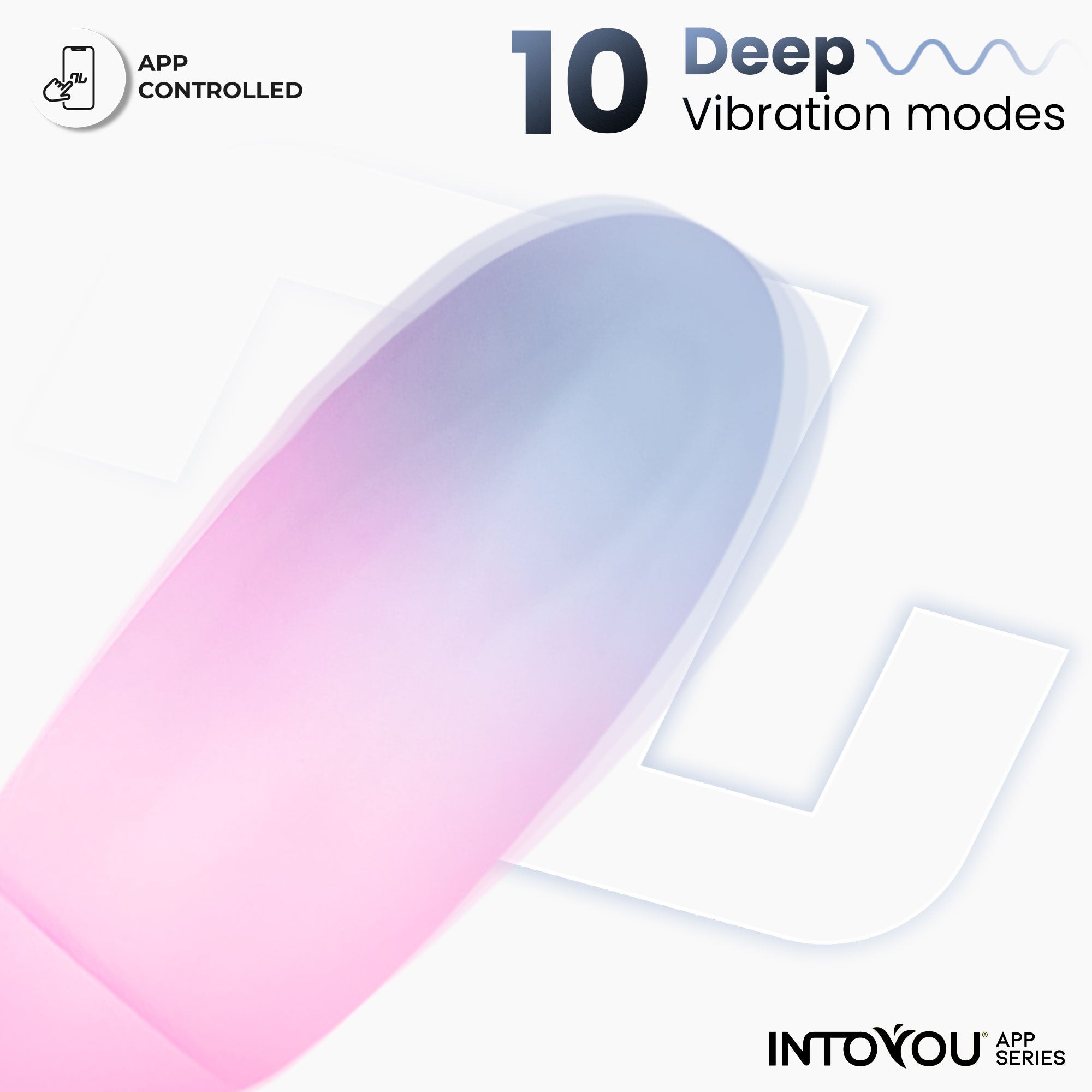 INTOYOU APP SERIES Double Layer Silicone Egg with APP Blue/Pink