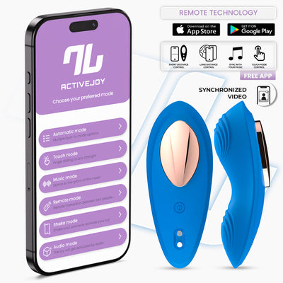 INTOYOU APP SERIES Panties Vibrator with APP, Blue Silicone