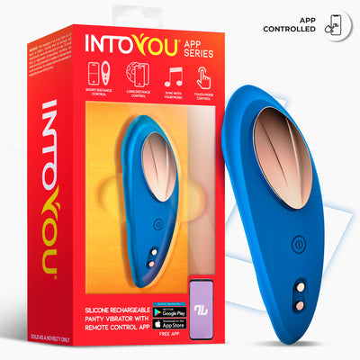 INTOYOU APP SERIES Panties Vibrator with APP, Blue Silicone