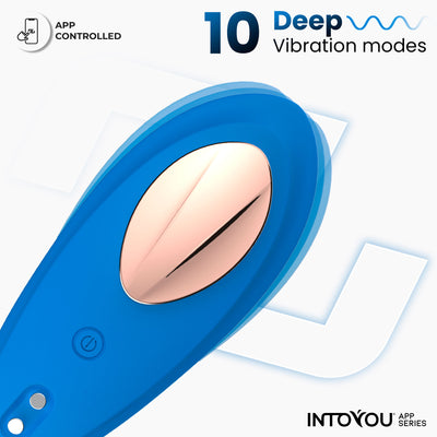 INTOYOU APP SERIES Panties Vibrator with APP, Blue Silicone
