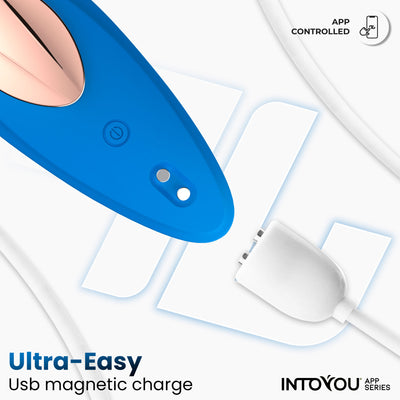 INTOYOU APP SERIES Panties Vibrator with APP, Blue Silicone