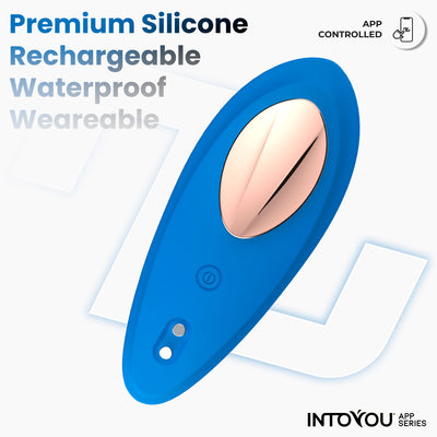 INTOYOU APP SERIES Panties Vibrator with APP, Blue Silicone