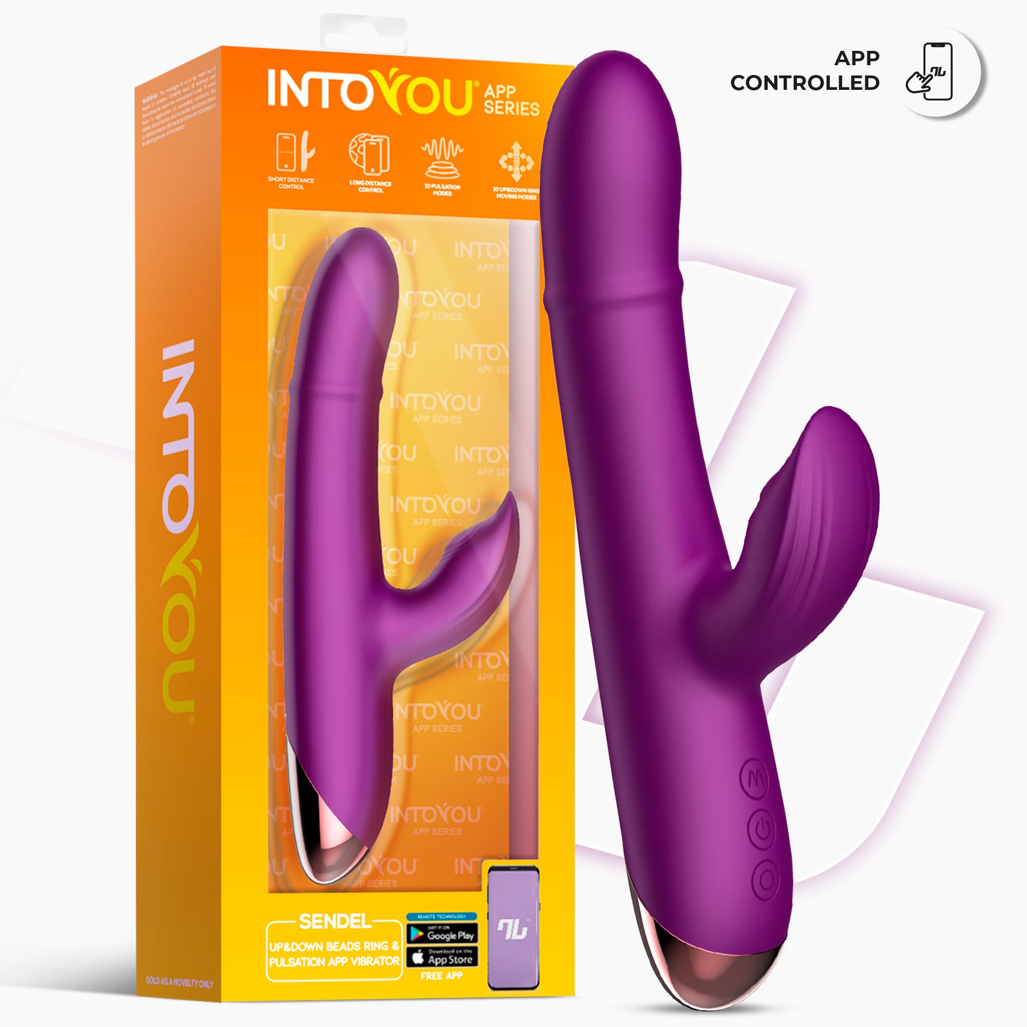 Sendel Vibrador con Anillo de Bolas Internas Up and Down y Pulsación con App