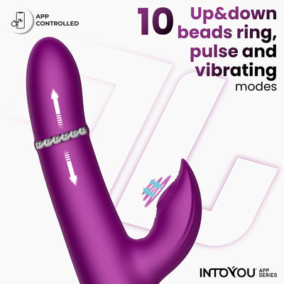 INTOYOU APP SERIES Sendel Vibrator with Internal Ball Ring Up and Down and Pulsation with App