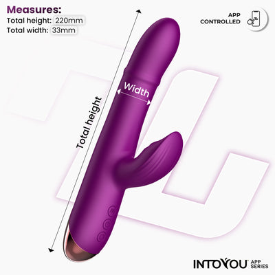 INTOYOU APP SERIES Sendel Vibrator with Internal Ball Ring Up and Down and Pulsation with App