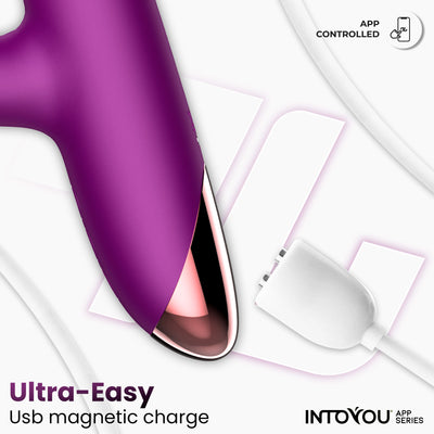 INTOYOU APP SERIES Sendel Vibrator with Internal Ball Ring Up and Down and Pulsation with App
