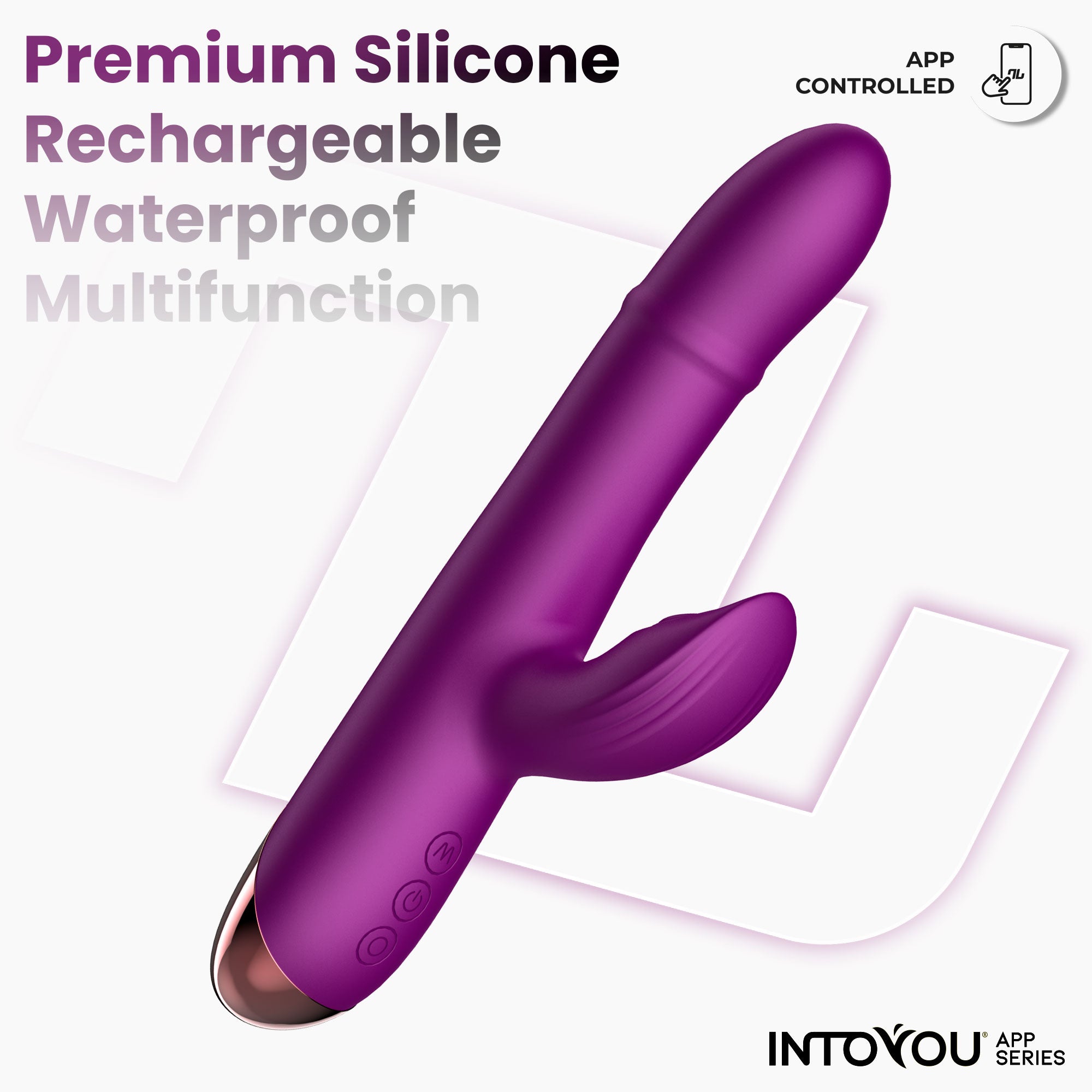 INTOYOU APP SERIES Sendel Vibrator with Internal Ball Ring Up and Down and Pulsation with App