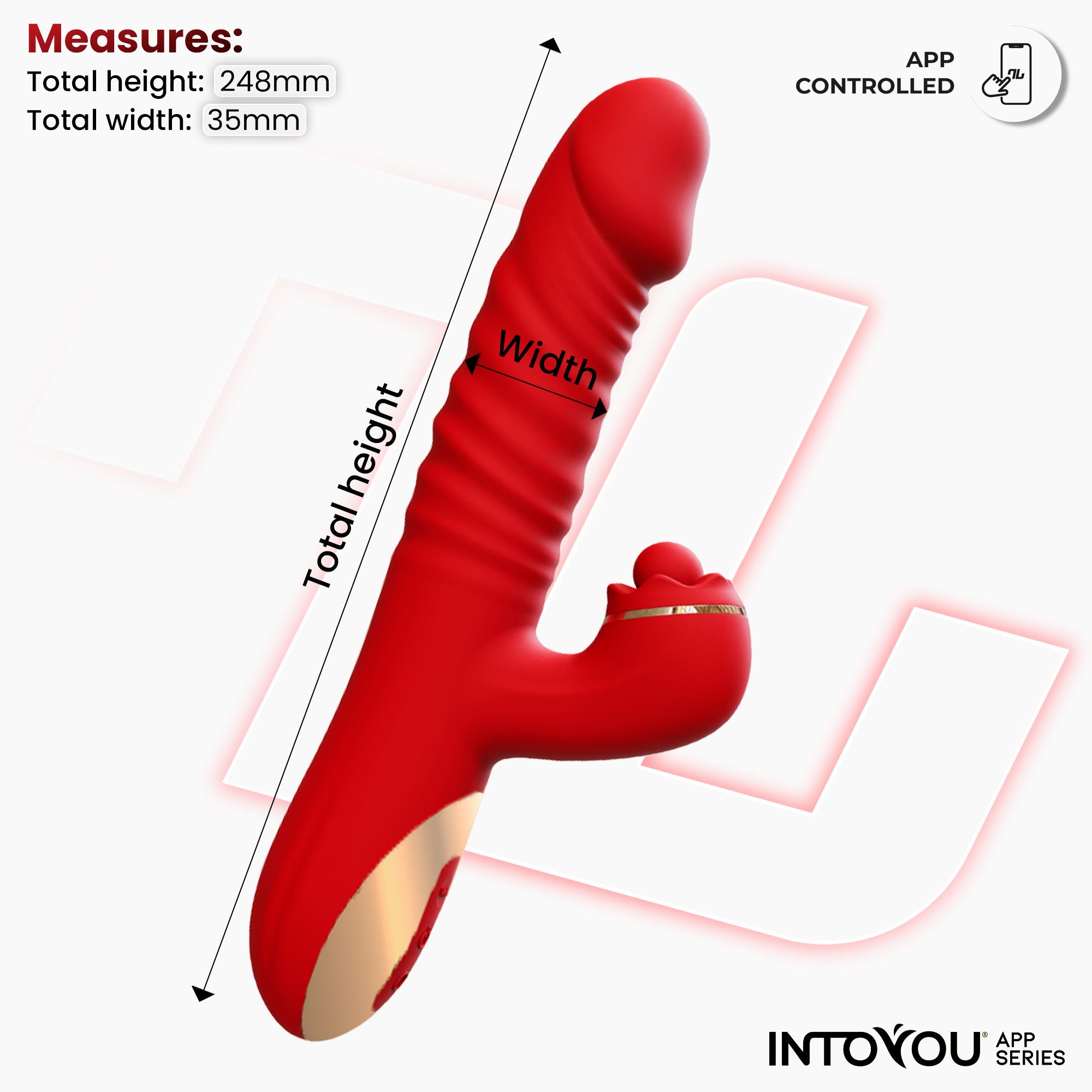 Ascen Vibrador con Thrusting y Waving y APP USB Magnético