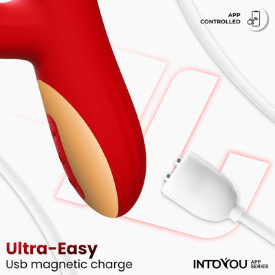 Ascen Vibrador con Thrusting y Waving y APP USB Magnético