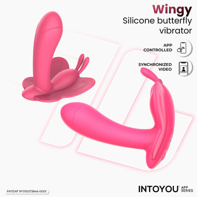 Wingy Estimulador Mariposa con APP Rosa melocotón