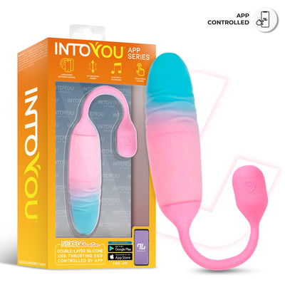NexEgg Motion Huevo Vibrador con Thrusting App Rosa/Turquesa