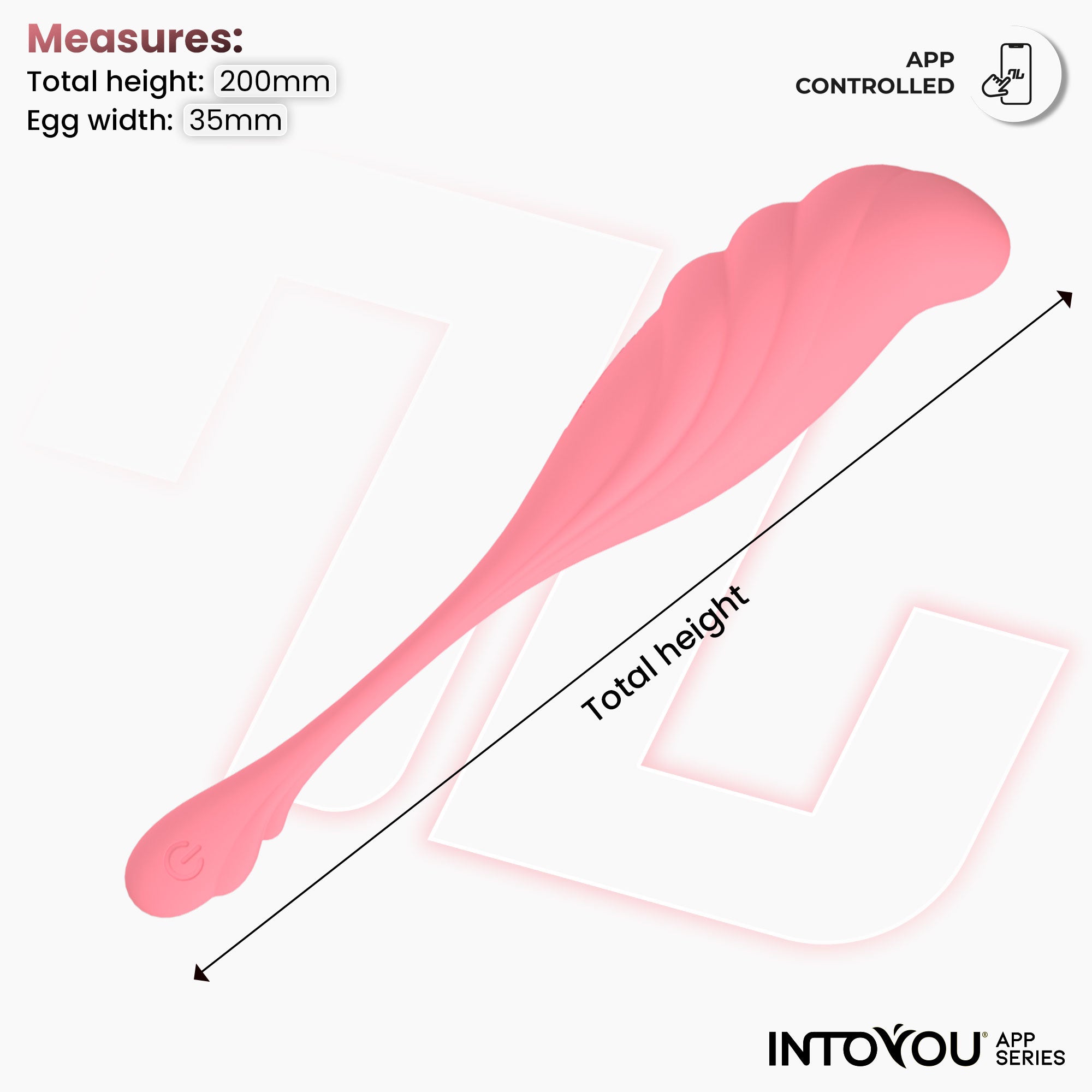 Huevo Vibrador con Movimiento Waving con APP USB
