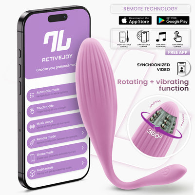 Œuf vibrant avec boules internes rotatives et application USB