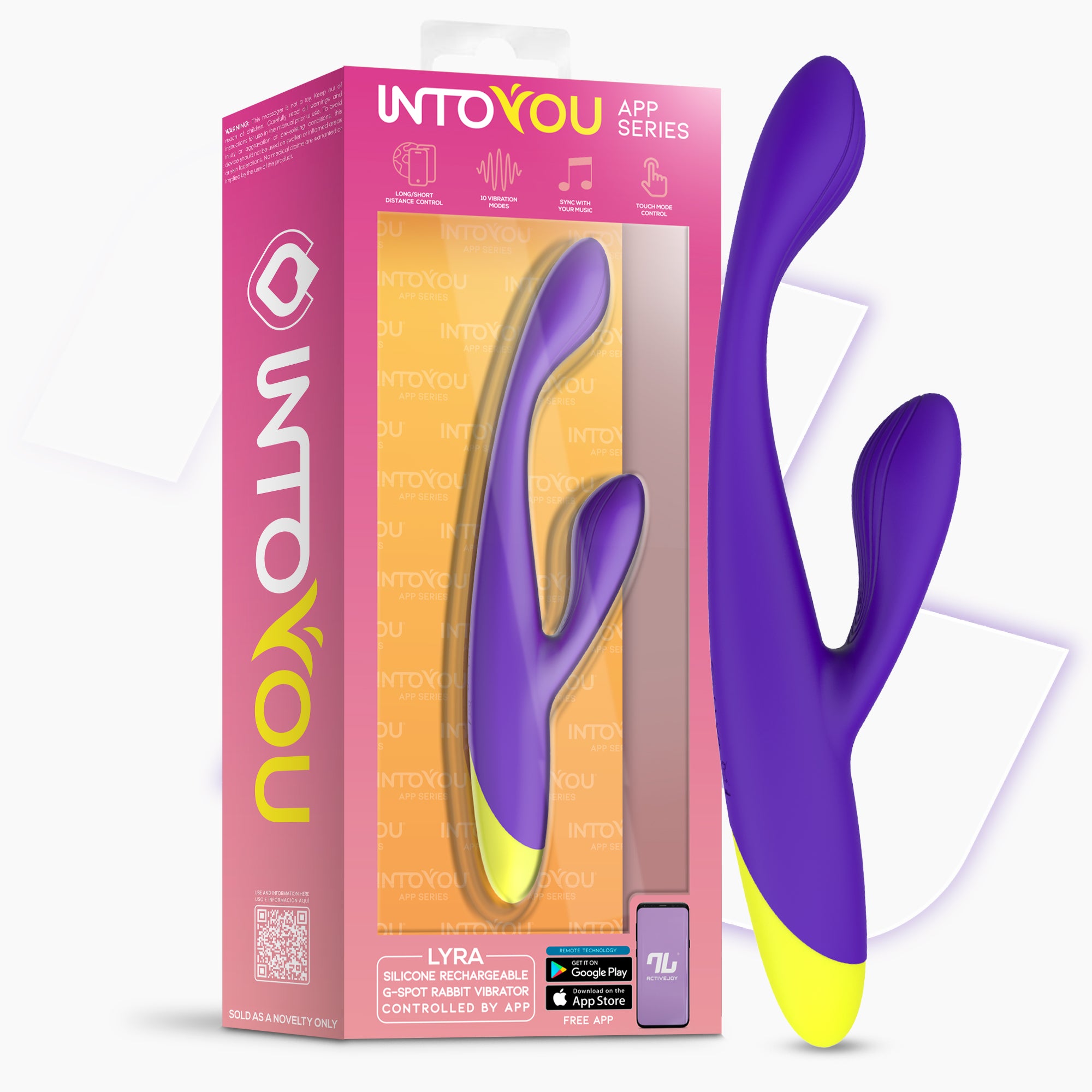 Lyra Rabbit Vibrator with App Control · Purple