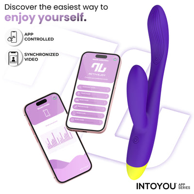 Lyra Rabbit Vibrator with App Control · Purple