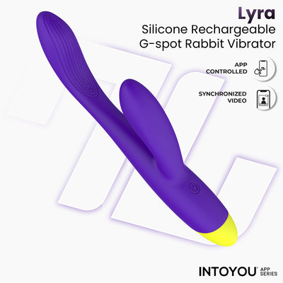 Lyra Rabbit Vibrator with App Control · Purple