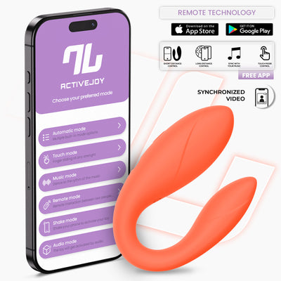 Juguete para Parejas con APP Flexible Salmon