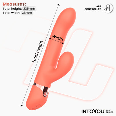 Mindy Vibromasseur avec Anneau à Billes Up and Down, Doigt et Pulsation avec APP